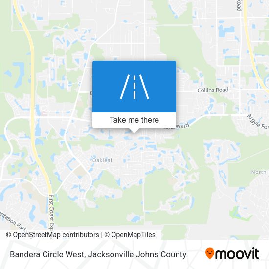 Mapa de Bandera Circle West