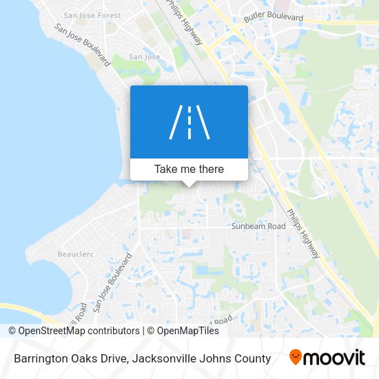 Mapa de Barrington Oaks Drive