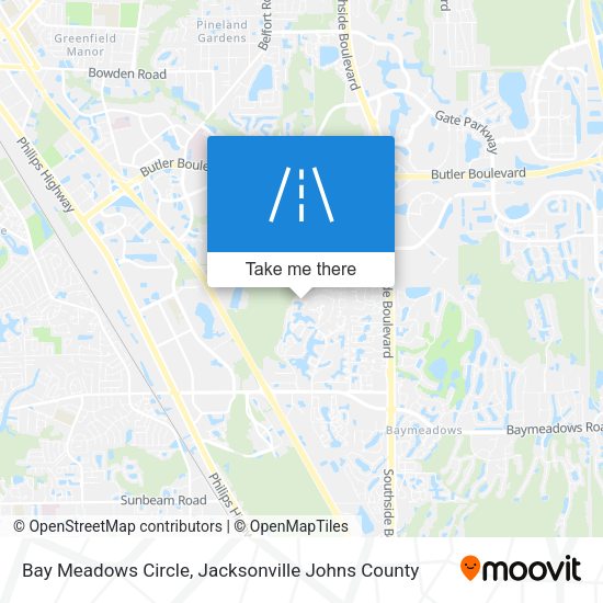 Mapa de Bay Meadows Circle