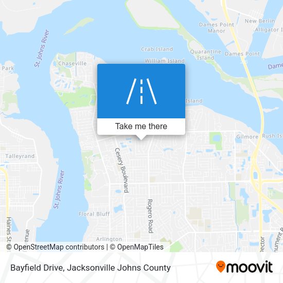 Bayfield Drive map