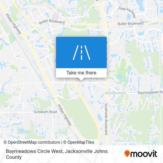 Baymeadows Circle West map
