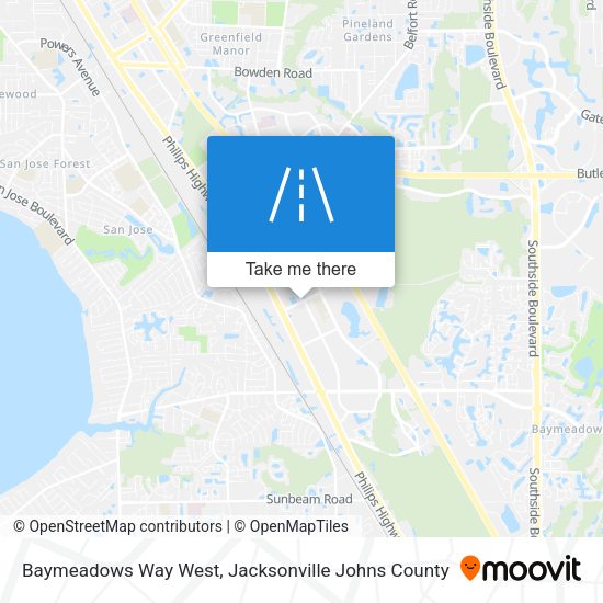 Mapa de Baymeadows Way West
