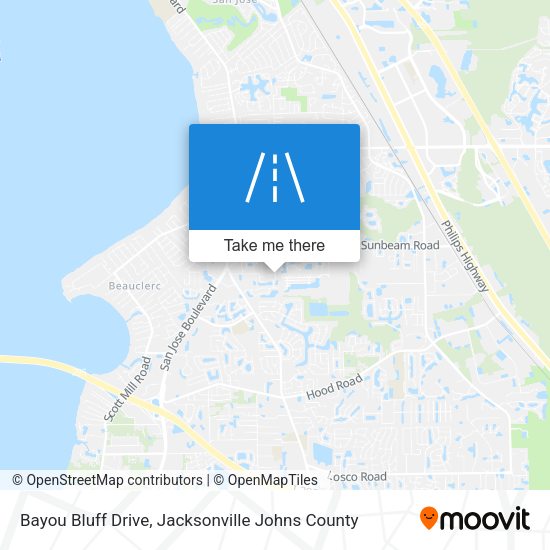 Mapa de Bayou Bluff Drive