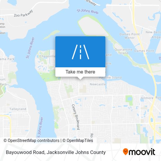 Bayouwood Road map