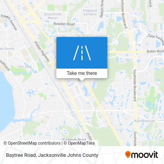 Baytree Road map
