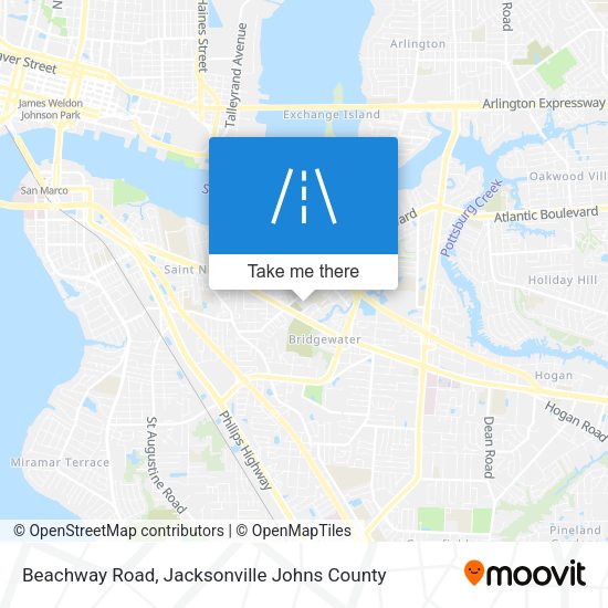 Beachway Road map