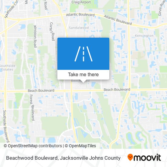 Beachwood Boulevard map