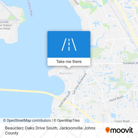 Mapa de Beauclerc Oaks Drive South