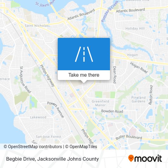 Begbie Drive map