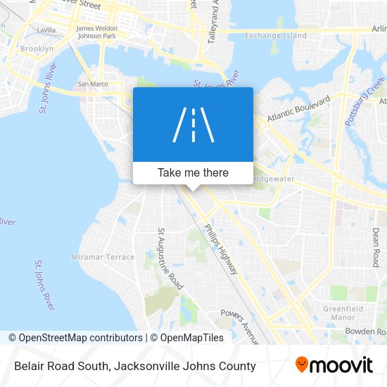 Belair Road South map