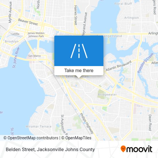 Belden Street map