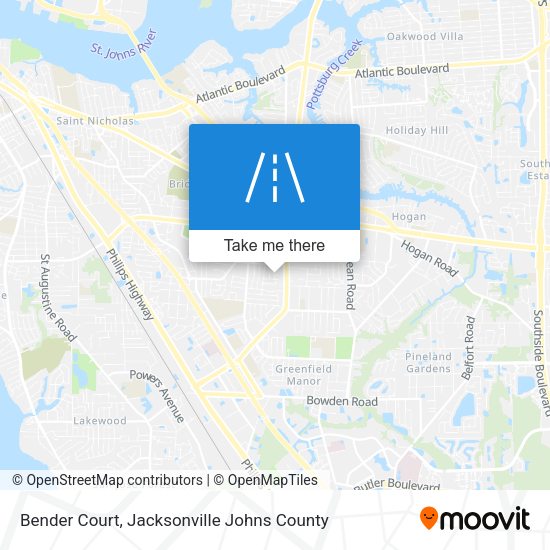 Bender Court map