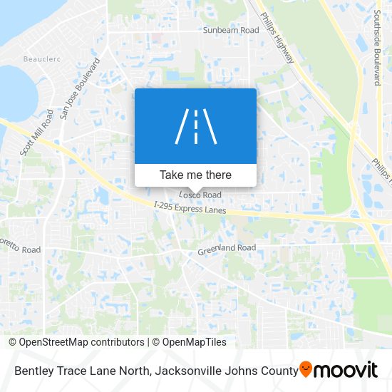 Bentley Trace Lane North map