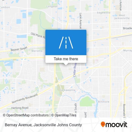 Bernay Avenue map