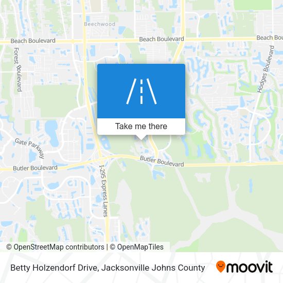 Betty Holzendorf Drive map