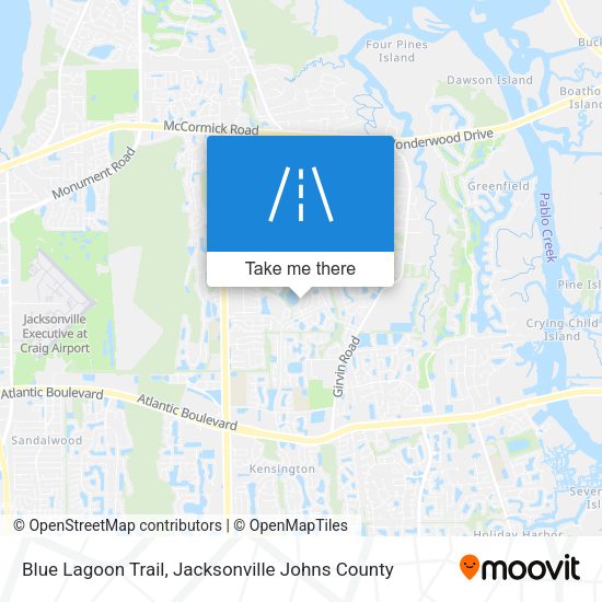 Mapa de Blue Lagoon Trail