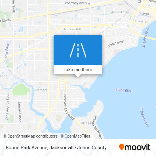 Boone Park Avenue map