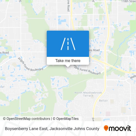 Boysenberry Lane East map