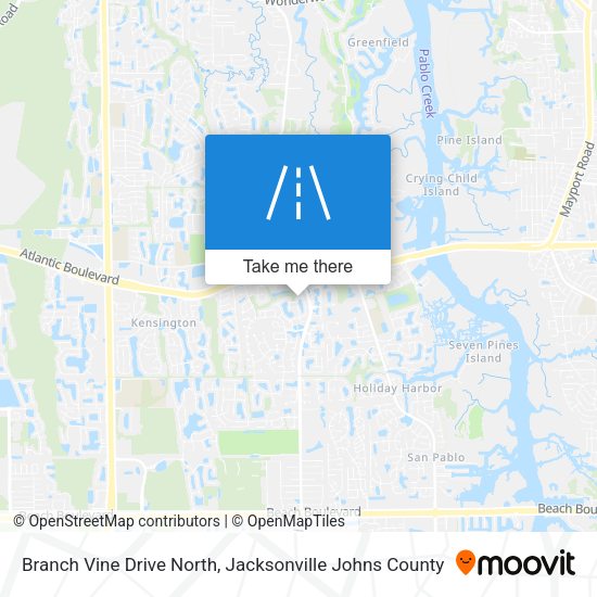 Branch Vine Drive North map