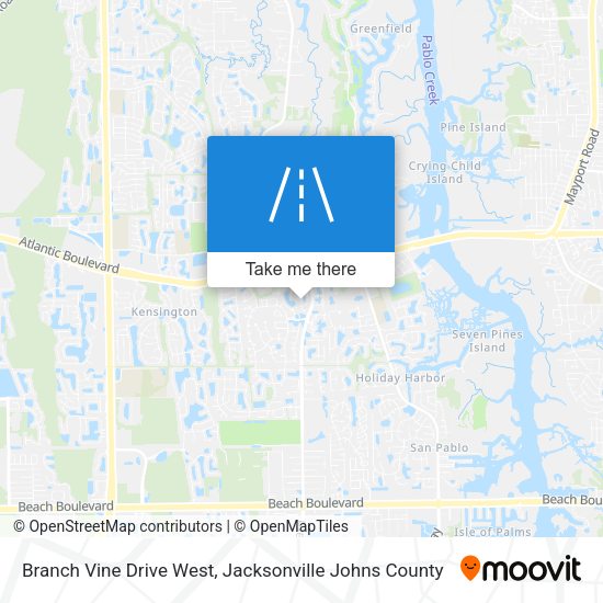 Branch Vine Drive West map