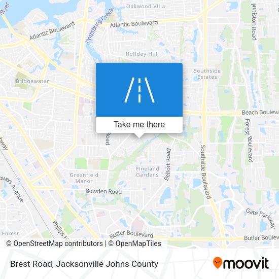 Mapa de Brest Road