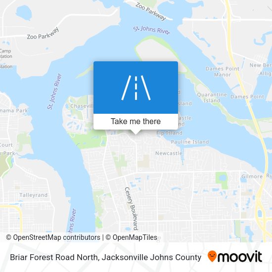 Briar Forest Road North map