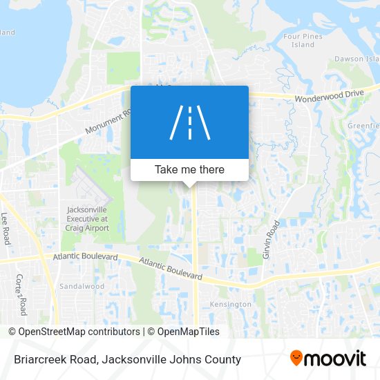 Briarcreek Road map