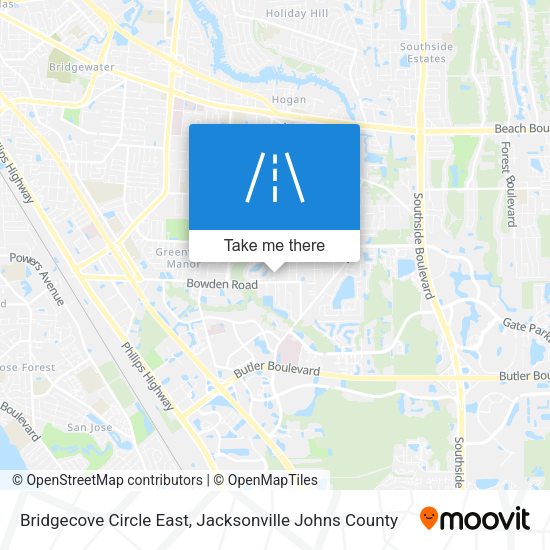 Bridgecove Circle East map