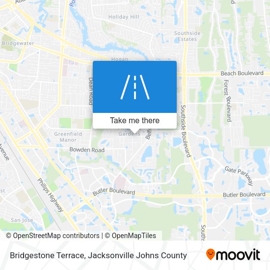 Mapa de Bridgestone Terrace
