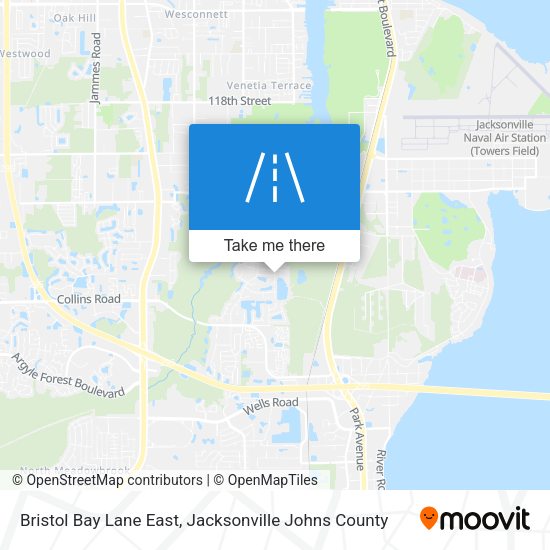 Mapa de Bristol Bay Lane East