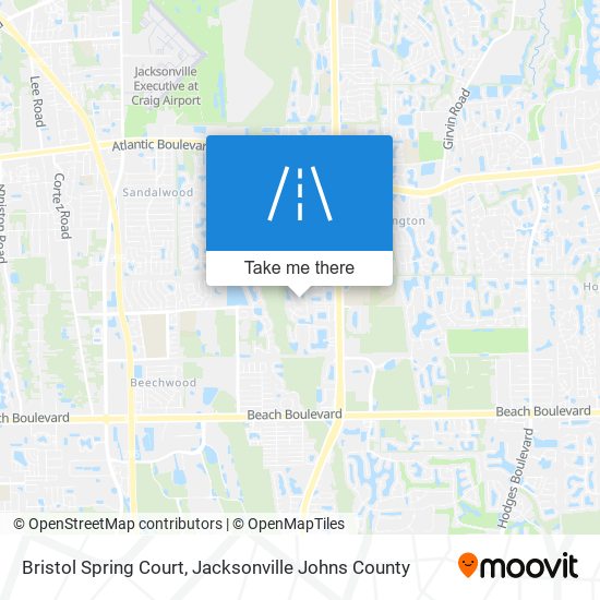Mapa de Bristol Spring Court