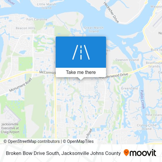 Mapa de Broken Bow Drive South