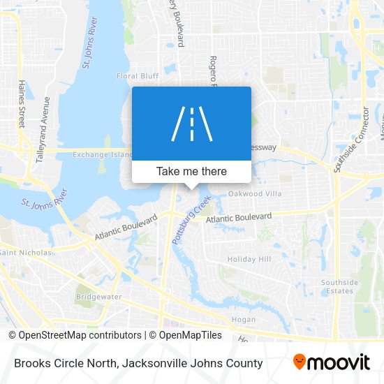 Brooks Circle North map