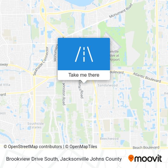 Brookview Drive South map