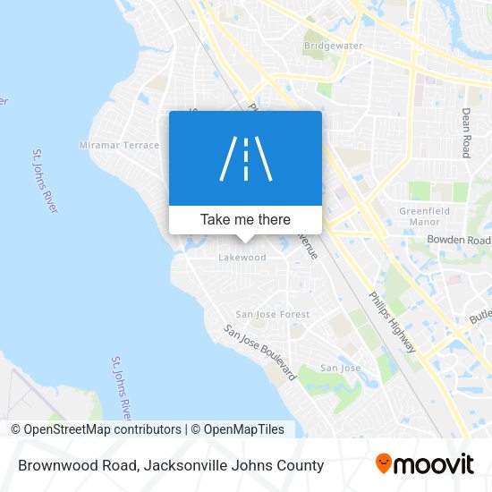 Mapa de Brownwood Road
