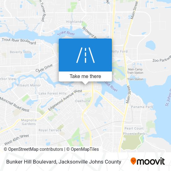 Mapa de Bunker Hill Boulevard