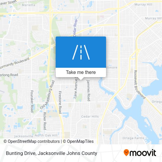 Bunting Drive map