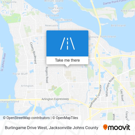 Burlingame Drive West map