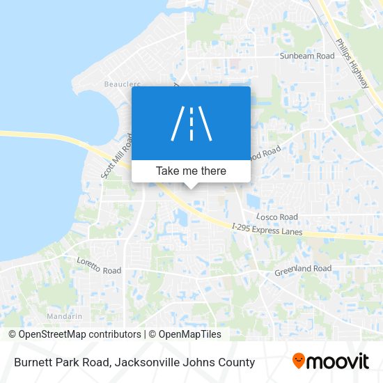 Burnett Park Road map