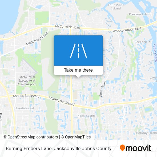 Burning Embers Lane map