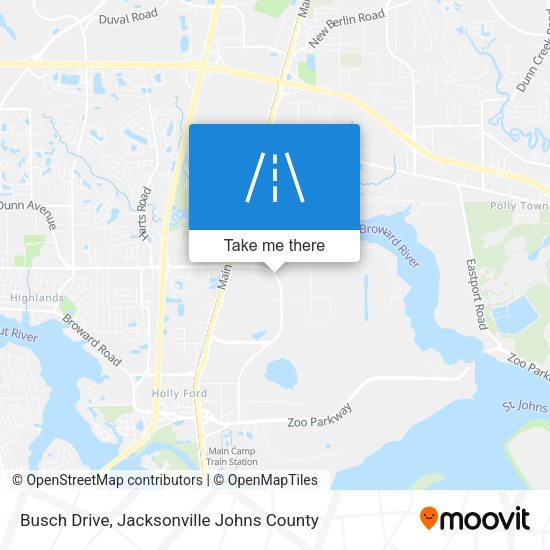 Busch Drive map