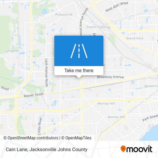 Cain Lane map
