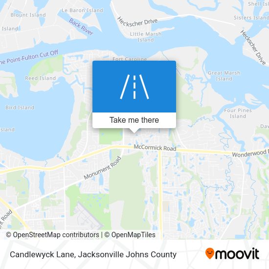 Candlewyck Lane map