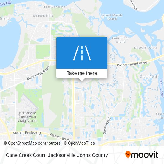 Cane Creek Court map