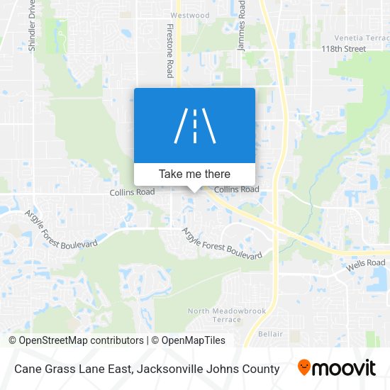 Cane Grass Lane East map