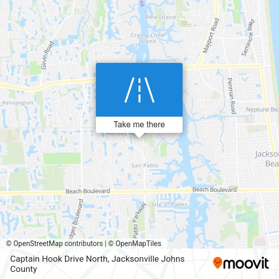 Captain Hook Drive North map