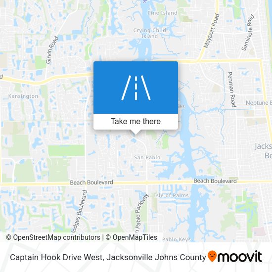 Captain Hook Drive West map