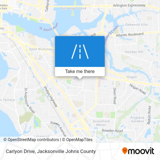 Carlyon Drive map