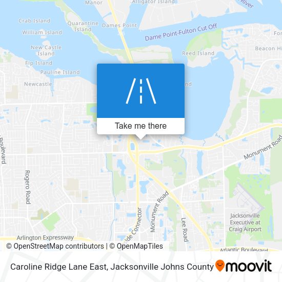 Caroline Ridge Lane East map