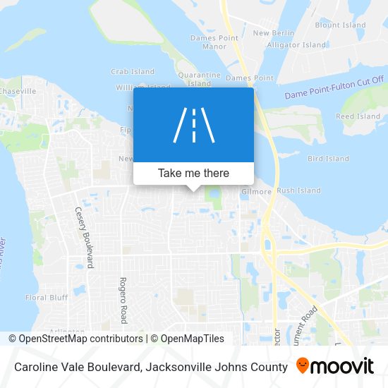 Caroline Vale Boulevard map